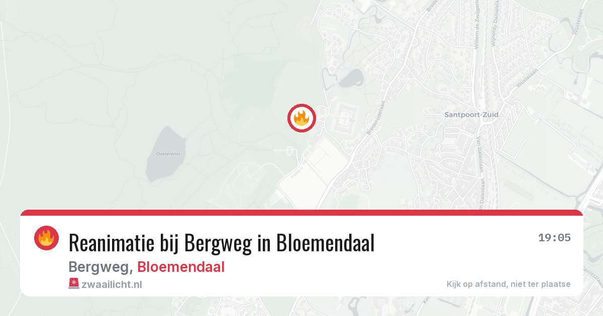 Reanimatie bij Bergweg in Bloemendaal — 13 jun 2026