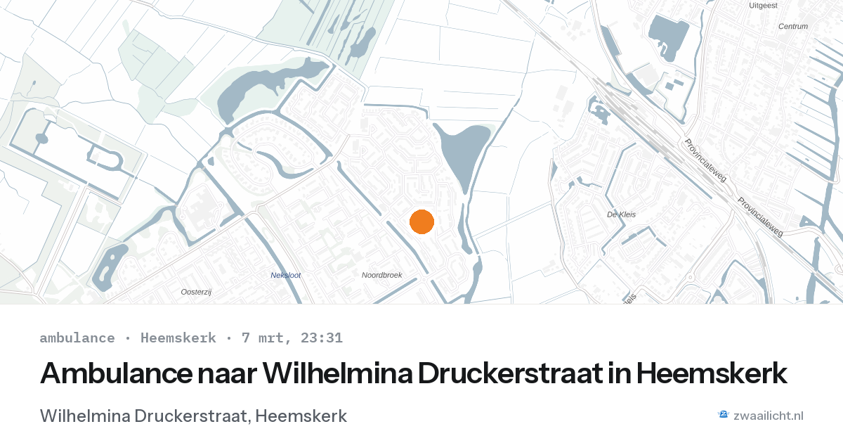 Ambulance naar Wilhelmina Druckerstraat in Heemskerk — 7 mrt 2026