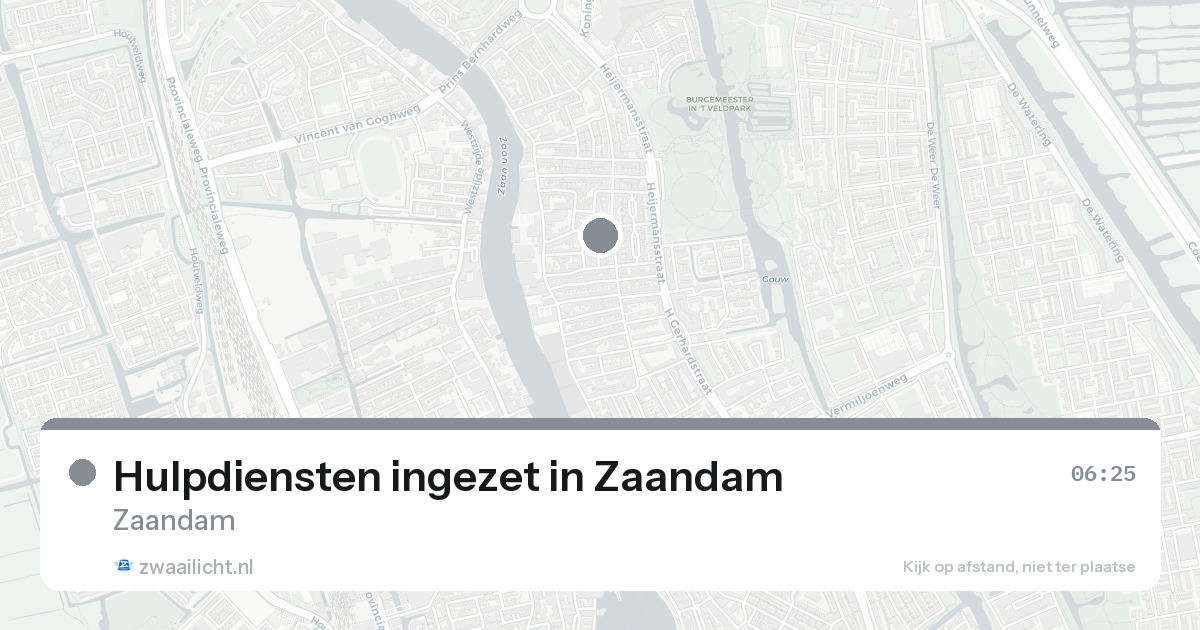 Hulpdiensten ingezet in Zaandam — 23 aug 2026 | 🚨 Zwaailicht.nl