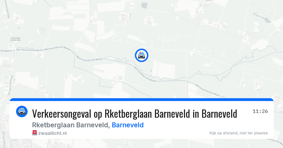 Verkeersongeval op Rketberglaan Barneveld in Barneveld — 6 jul 2026