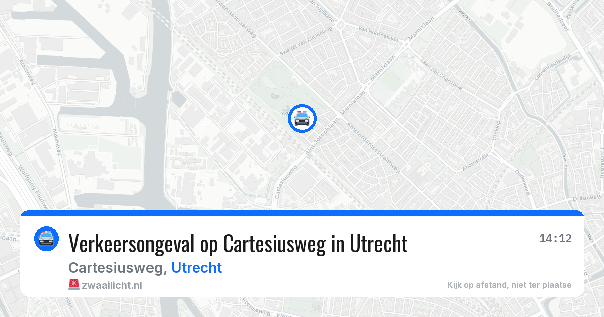 Verkeersongeval op Cartesiusweg in Utrecht — 28 apr 2026