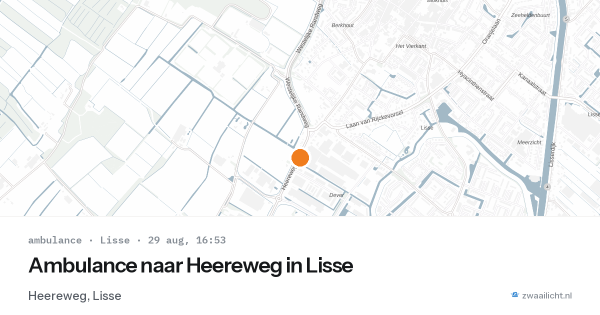 Ambulance naar Heereweg in Lisse — 29 aug 2026