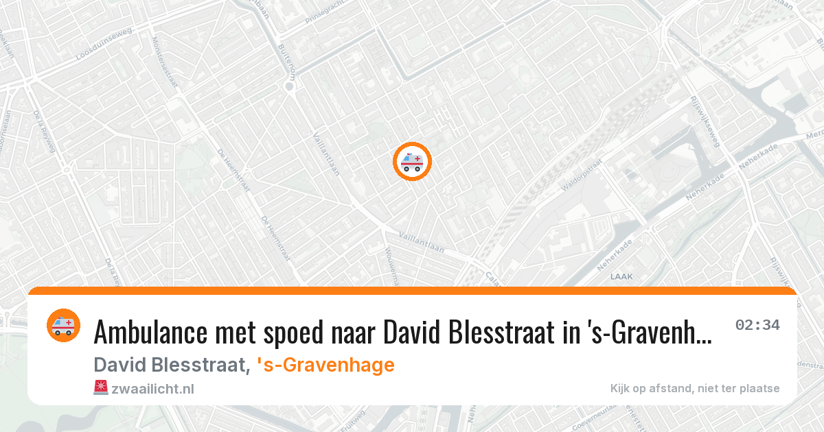 Ambulance met spoed naar David Blesstraat in 's-Gravenhage — 8 jul 2026