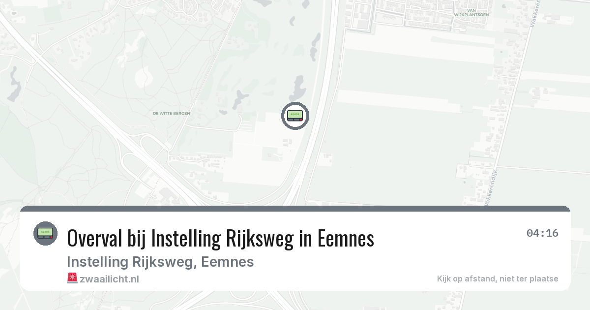 Overval bij Instelling Rijksweg in Eemnes — 9 feb 2026