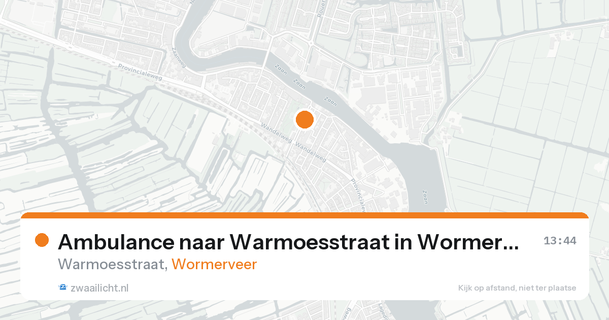 Ambulance naar Warmoesstraat in Wormerveer — 23 mei 2026