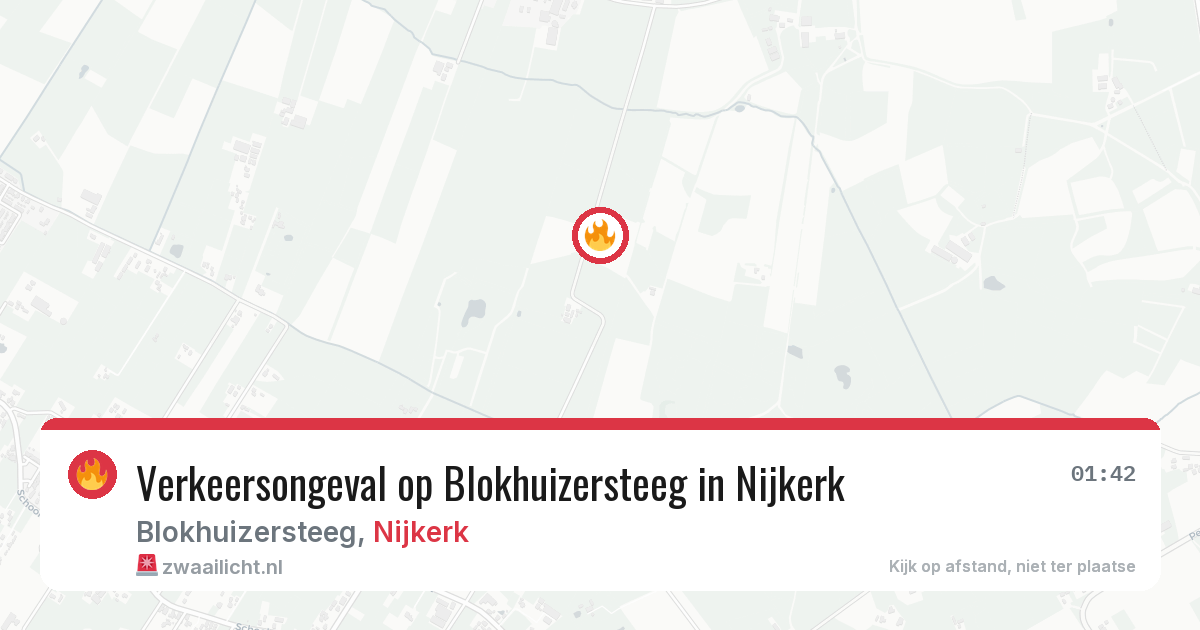 Verkeersongeval op Blokhuizersteeg in Nijkerk — 9 aug 2026