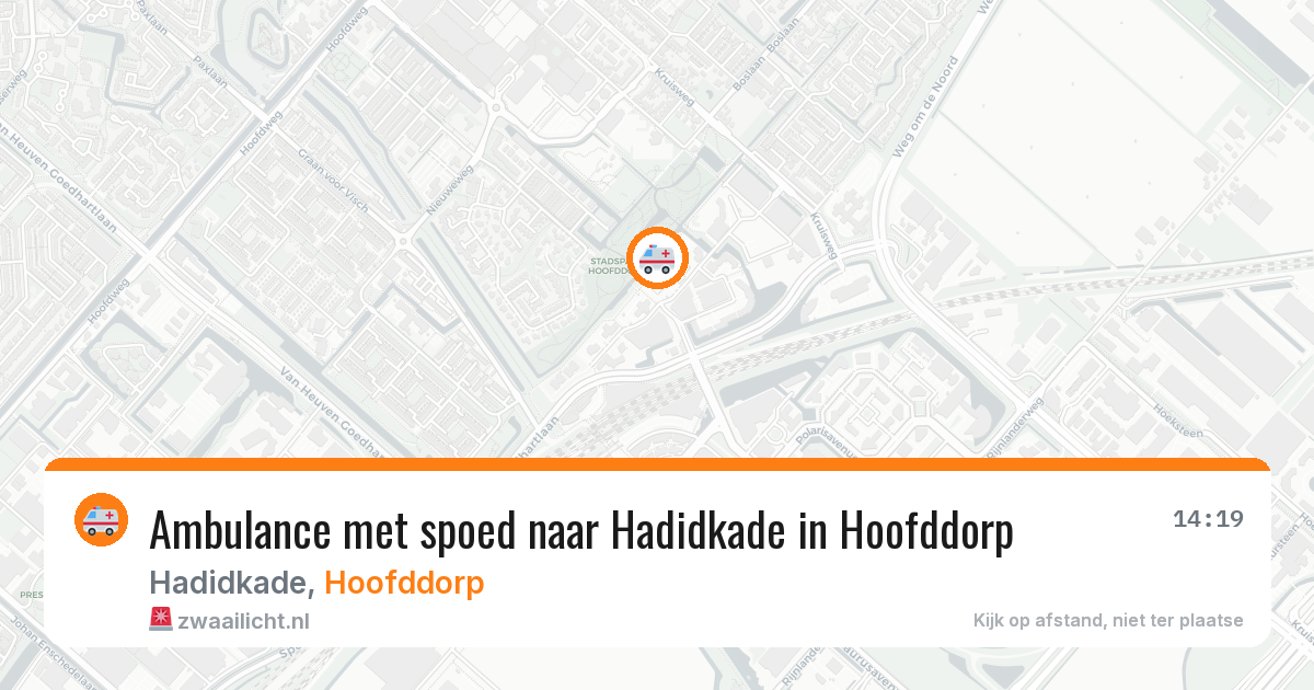 Ambulance met spoed naar Hadidkade in Hoofddorp — 10 aug 2026