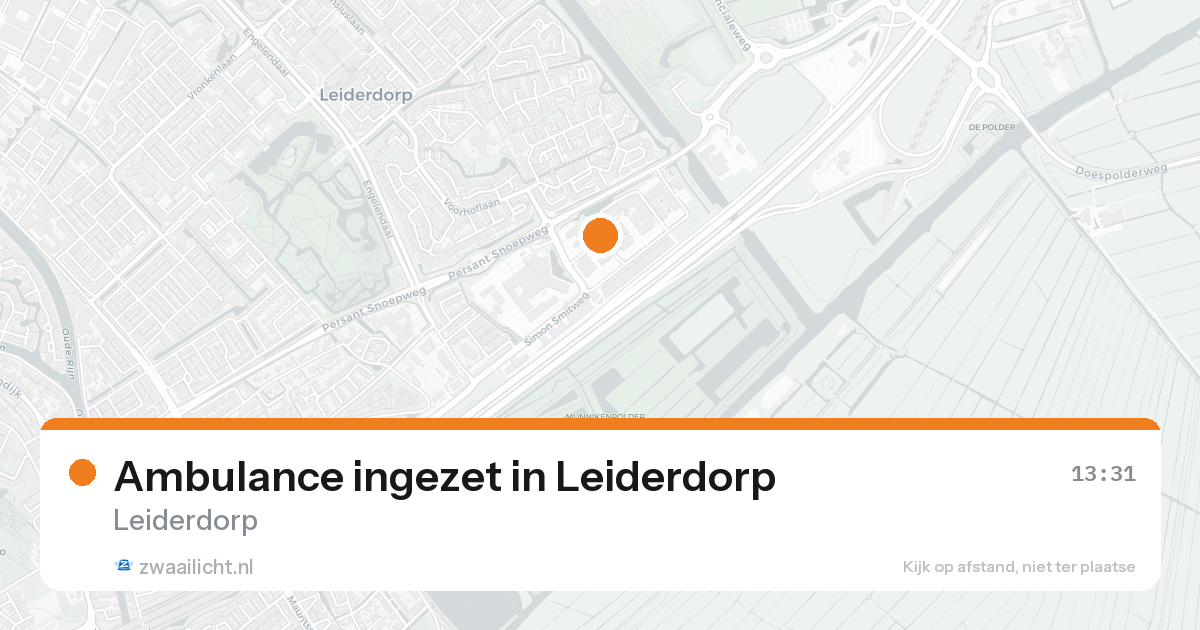 Ambulance ingezet in Leiderdorp — 24 aug 2026