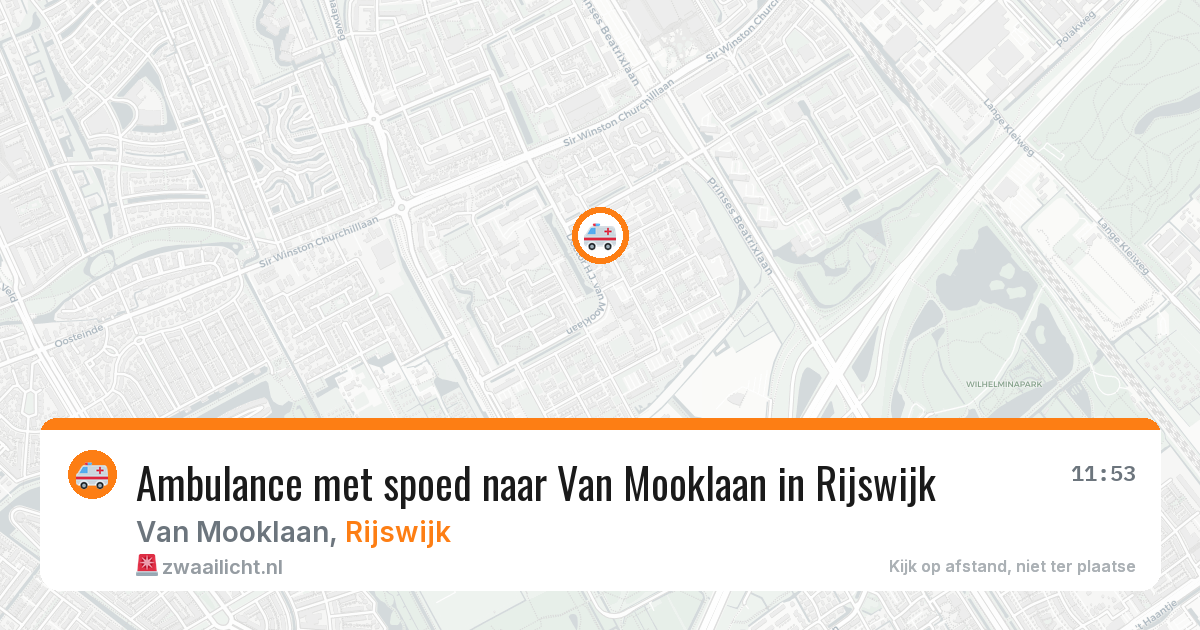 Ambulance met spoed naar Van Mooklaan in Rijswijk — 10 jul 2026