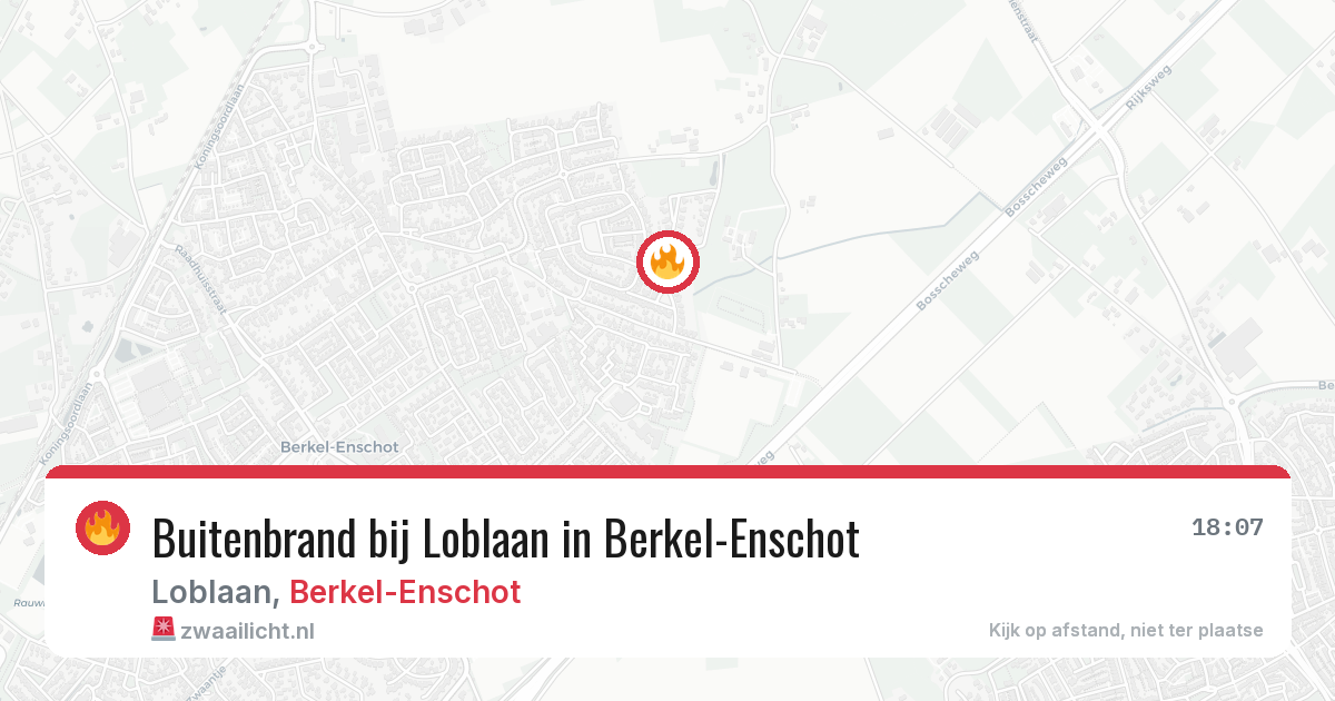 Buitenbrand bij Loblaan in Berkel-Enschot — 24 mei 2026