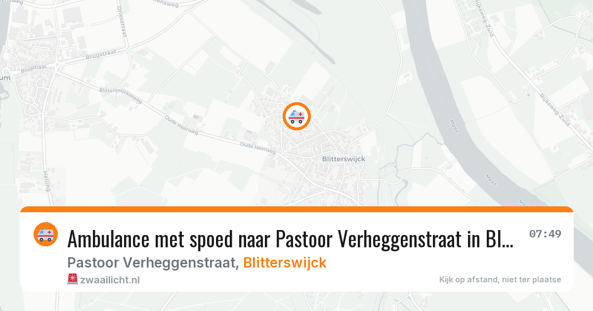 Ambulance met spoed naar Pastoor Verheggenstraat in Blitterswijck — 12 jun 2026
