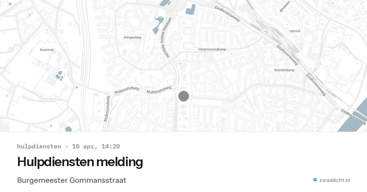 Hulpdiensten melding — 10 apr 2026