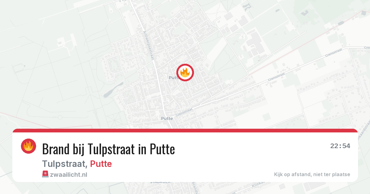 Brand bij Tulpstraat in Putte — 2 mei 2026