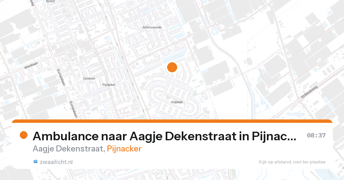 Ambulance naar Aagje Dekenstraat in Pijnacker — 12 mrt 2026