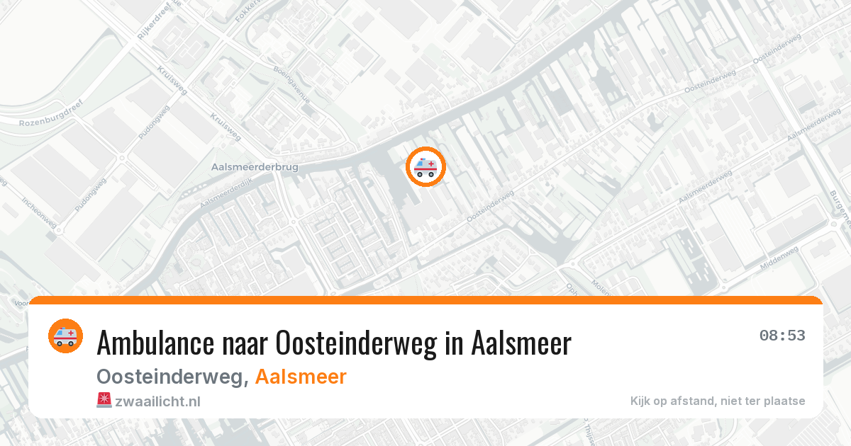 Ambulance naar Oosteinderweg in Aalsmeer — 16 jul 2026