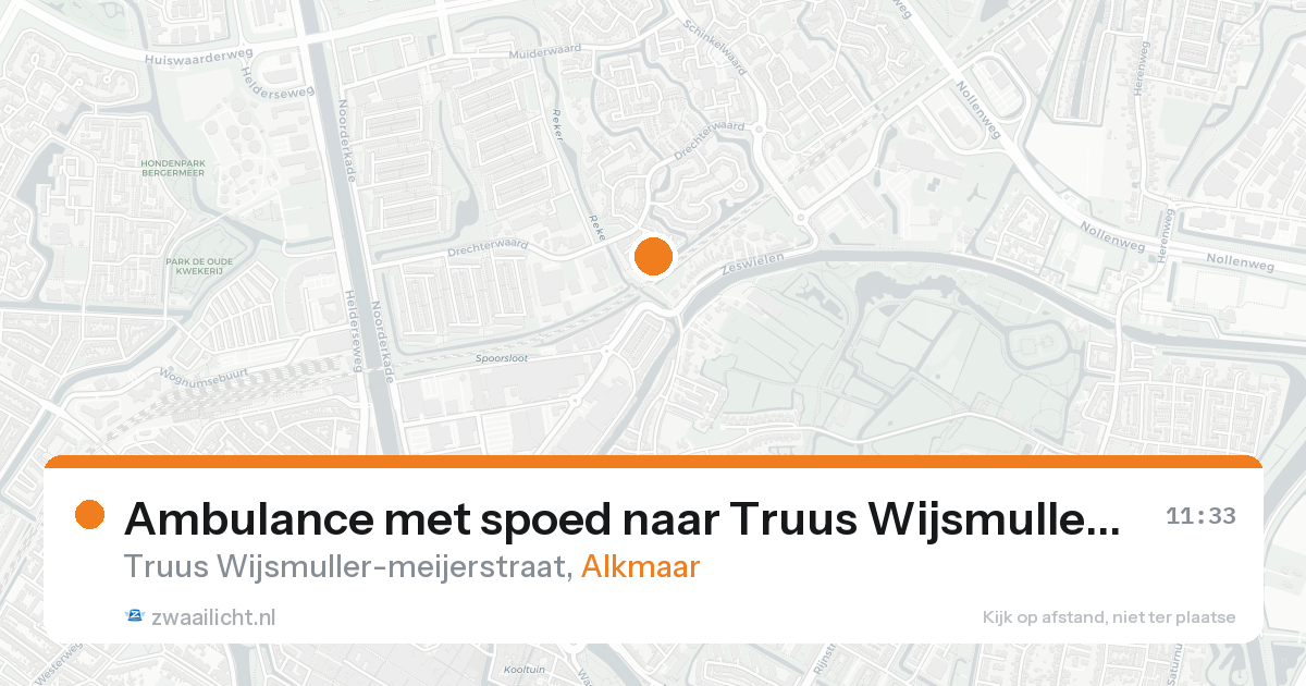 Ambulance met spoed naar Truus Wijsmuller-meijerstraat in Alkmaar — 20 aug 2026