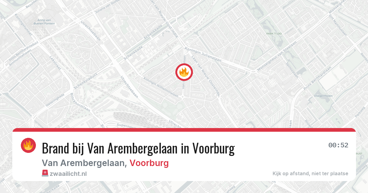 Brand bij Van Arembergelaan in Voorburg — 9 jun 2026