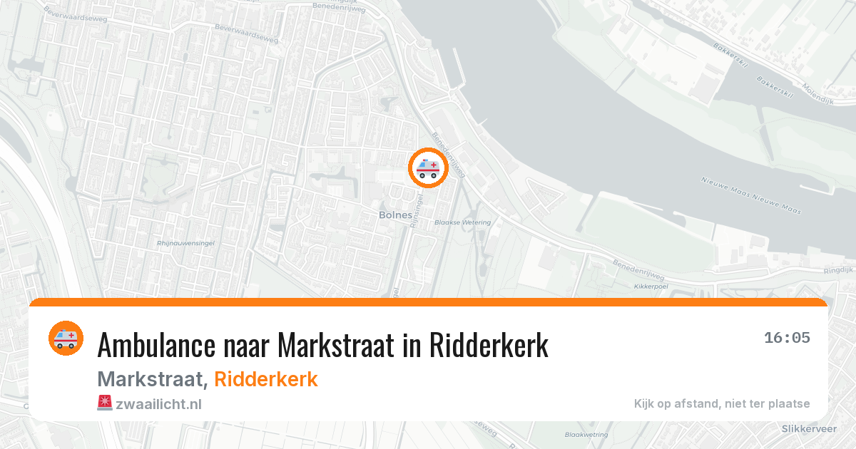 Ambulance naar Markstraat in Ridderkerk — 11 mei 2026