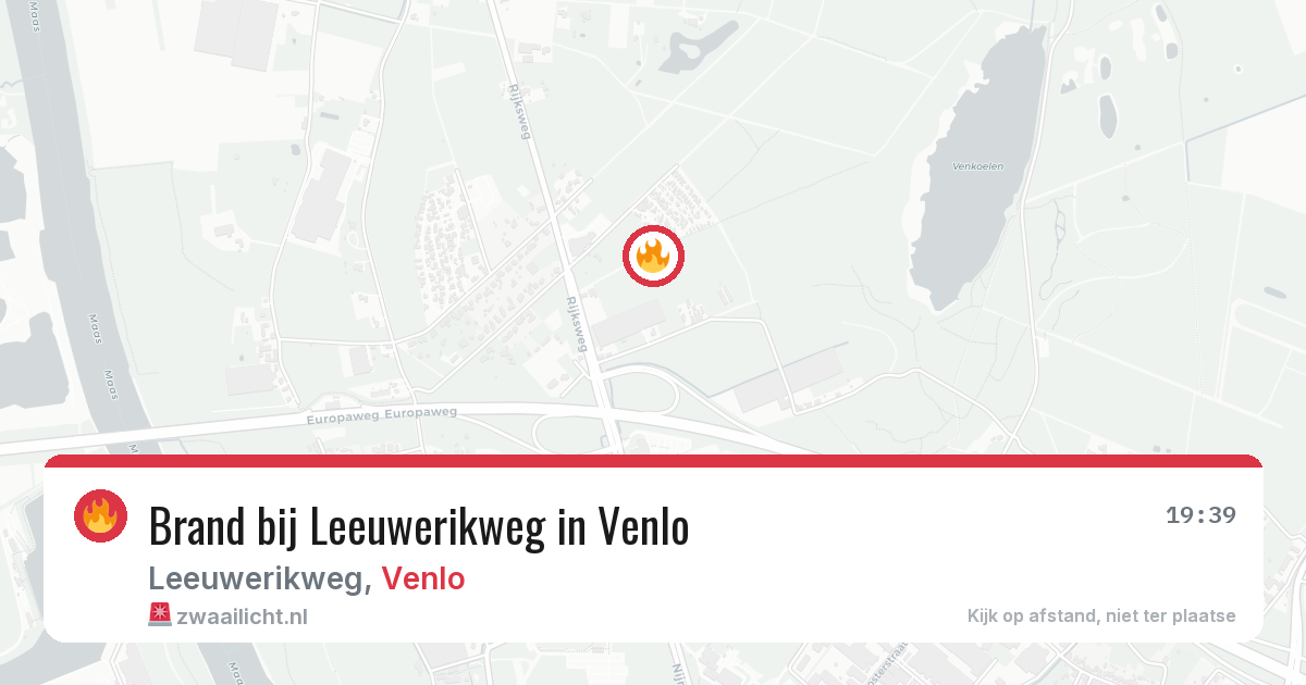 Brand bij Leeuwerikweg in Venlo — 27 jun 2026