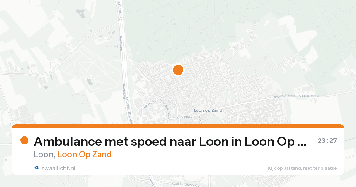 Ambulance met spoed naar Loon in Loon Op Zand — 14 aug 2026
