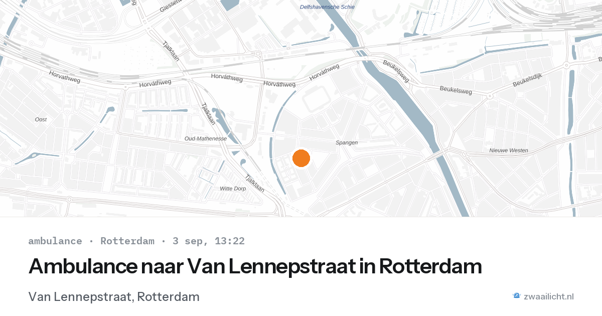 Ambulance naar Van Lennepstraat in Rotterdam — 3 sep 2026