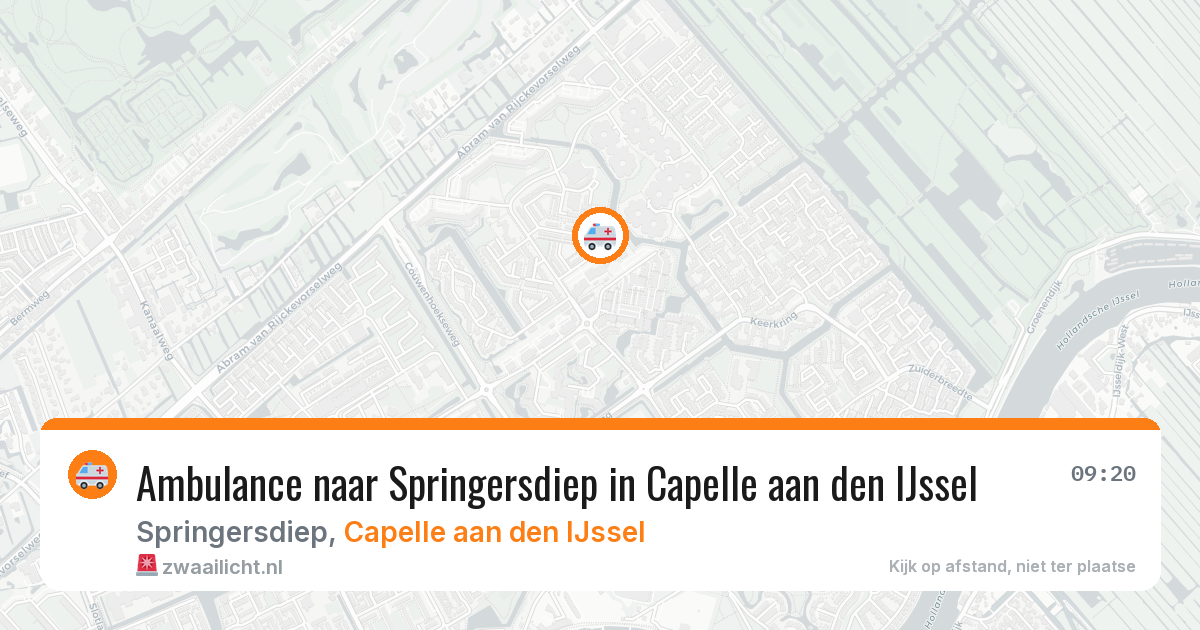 Ambulance naar Springersdiep in Capelle aan den IJssel — 18 mrt 2026