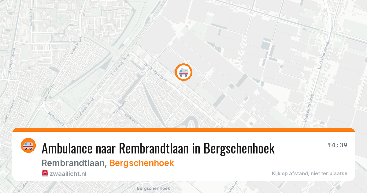 Ambulance naar Rembrandtlaan in Bergschenhoek — 6 apr 2026