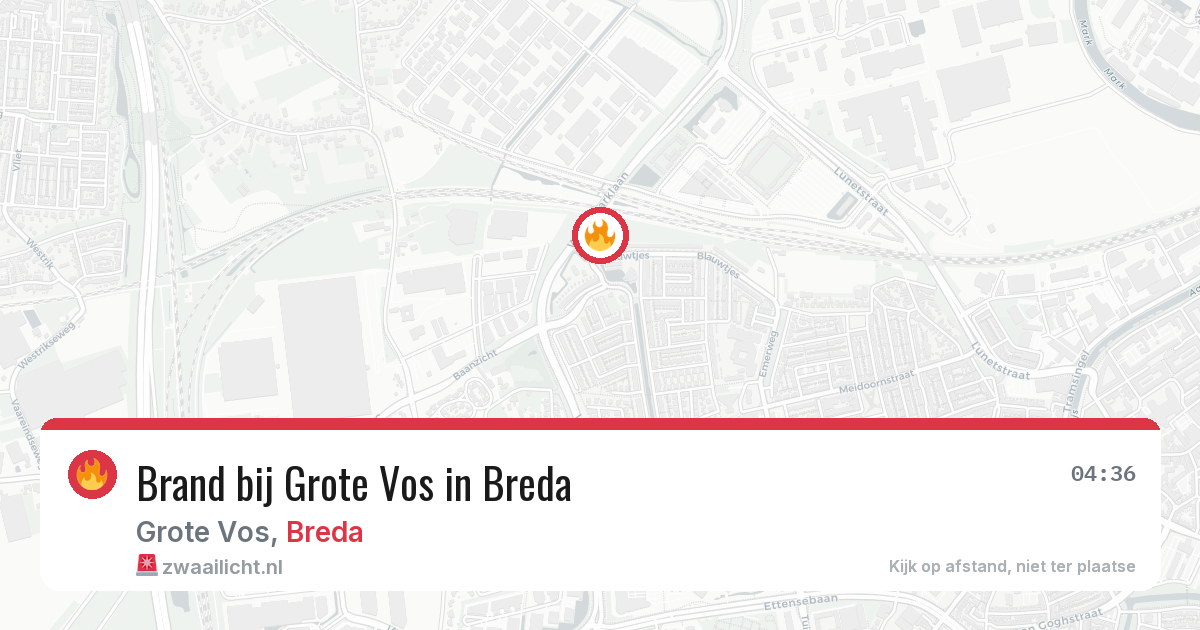 Brand bij Grote Vos in Breda — 23 apr 2026