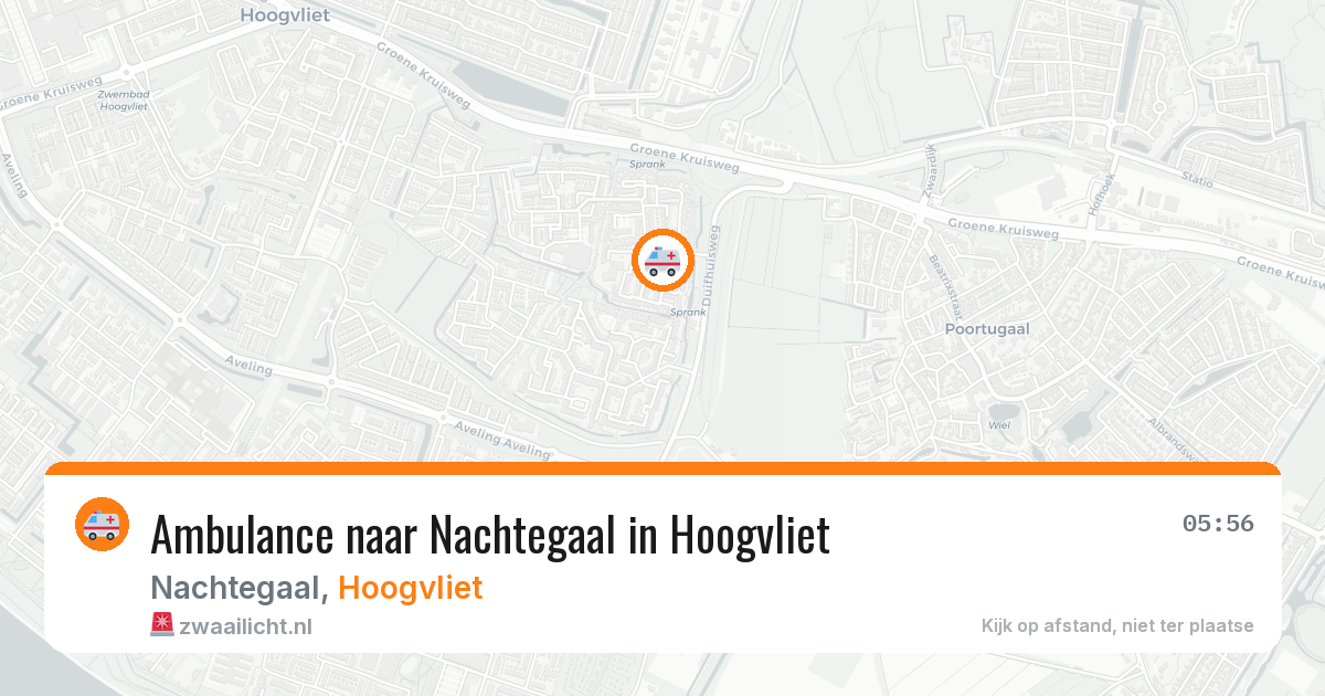 Ambulance naar Nachtegaal in Hoogvliet — 27 mrt 2026