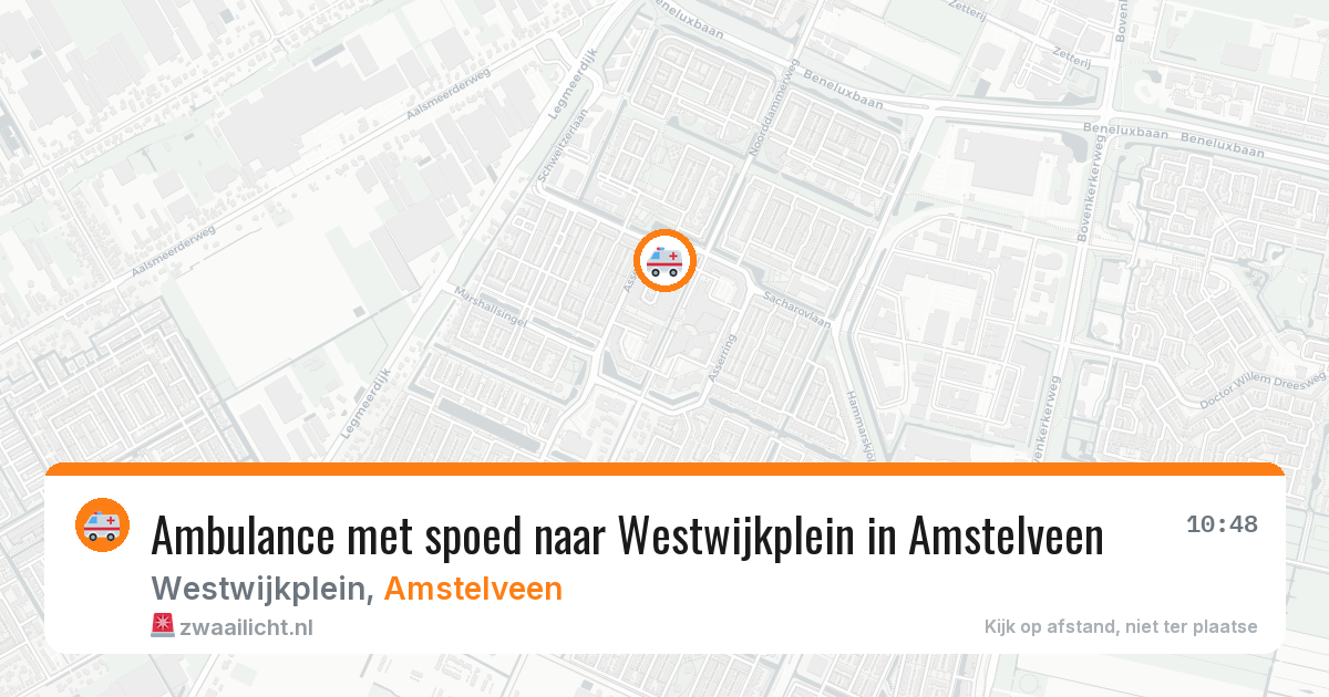 Ambulance met spoed naar Westwijkplein in Amstelveen — 27 mei 2026