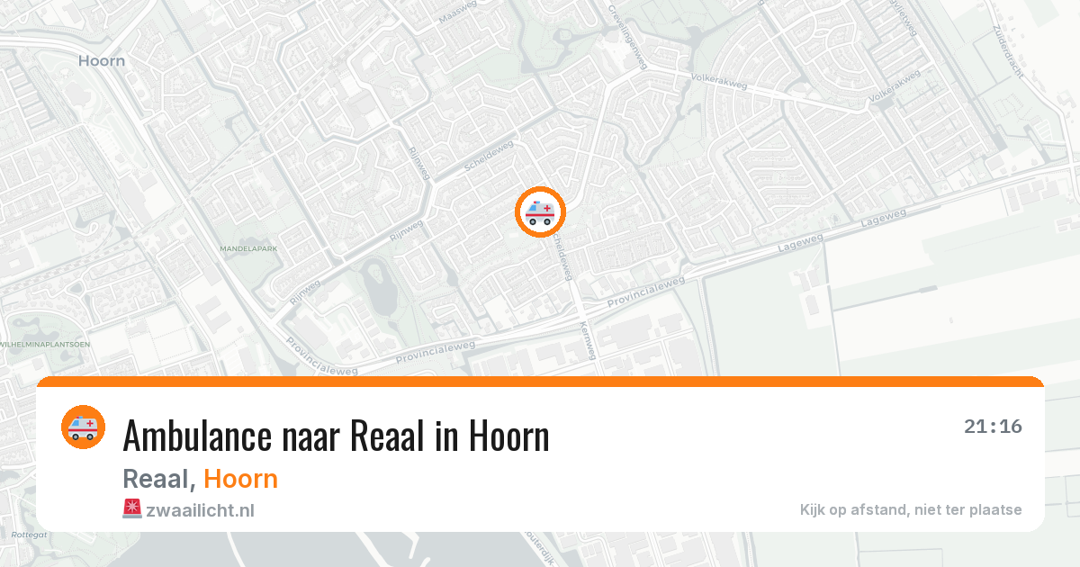 Ambulance naar Reaal in Hoorn — 26 mei 2026