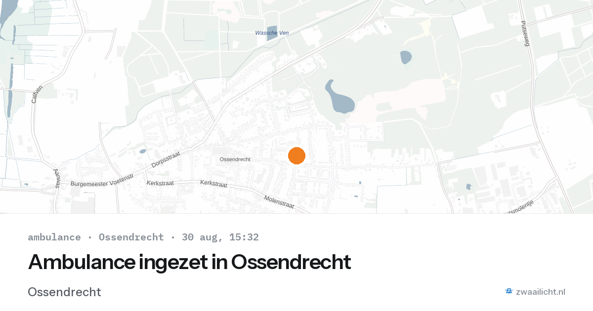 Ambulance ingezet in Ossendrecht — 30 aug 2026