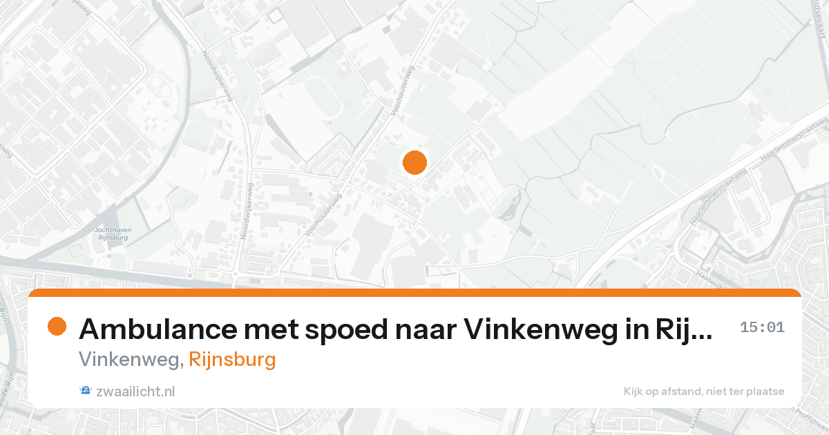 Ambulance met spoed naar Vinkenweg in Rijnsburg — 23 aug 2026