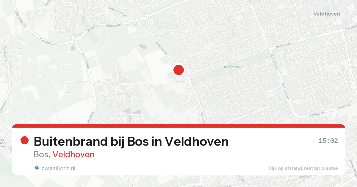 Buitenbrand bij Bos in Veldhoven — 22 aug 2026