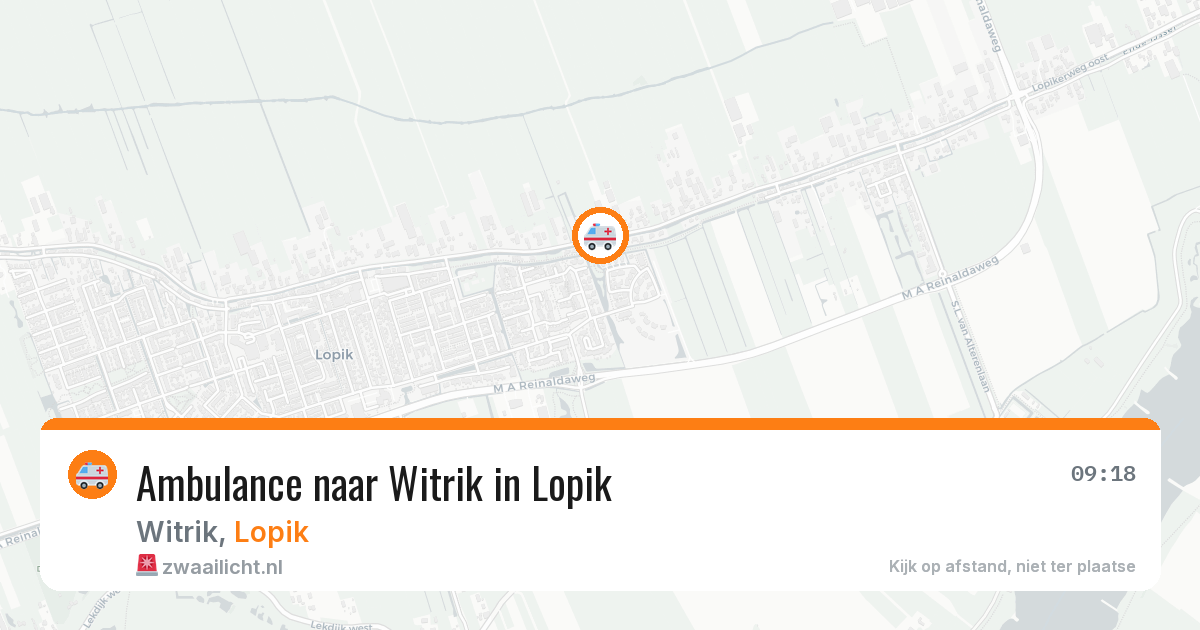 Ambulance naar Witrik in Lopik — 8 aug 2026