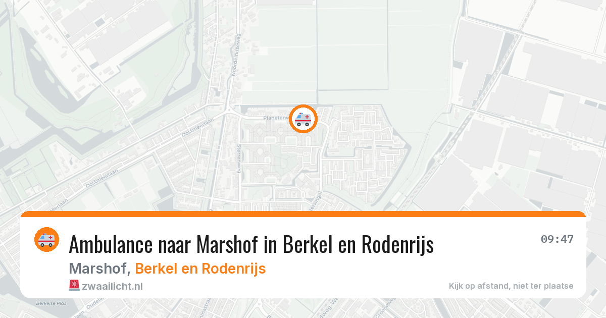 Ambulance naar Marshof in Berkel en Rodenrijs — 16 jul 2026