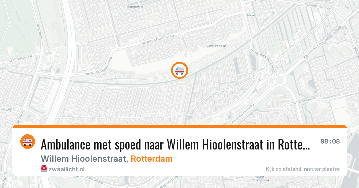 Ambulance met spoed naar Willem Hioolenstraat in Rotterdam — 1 apr 2026