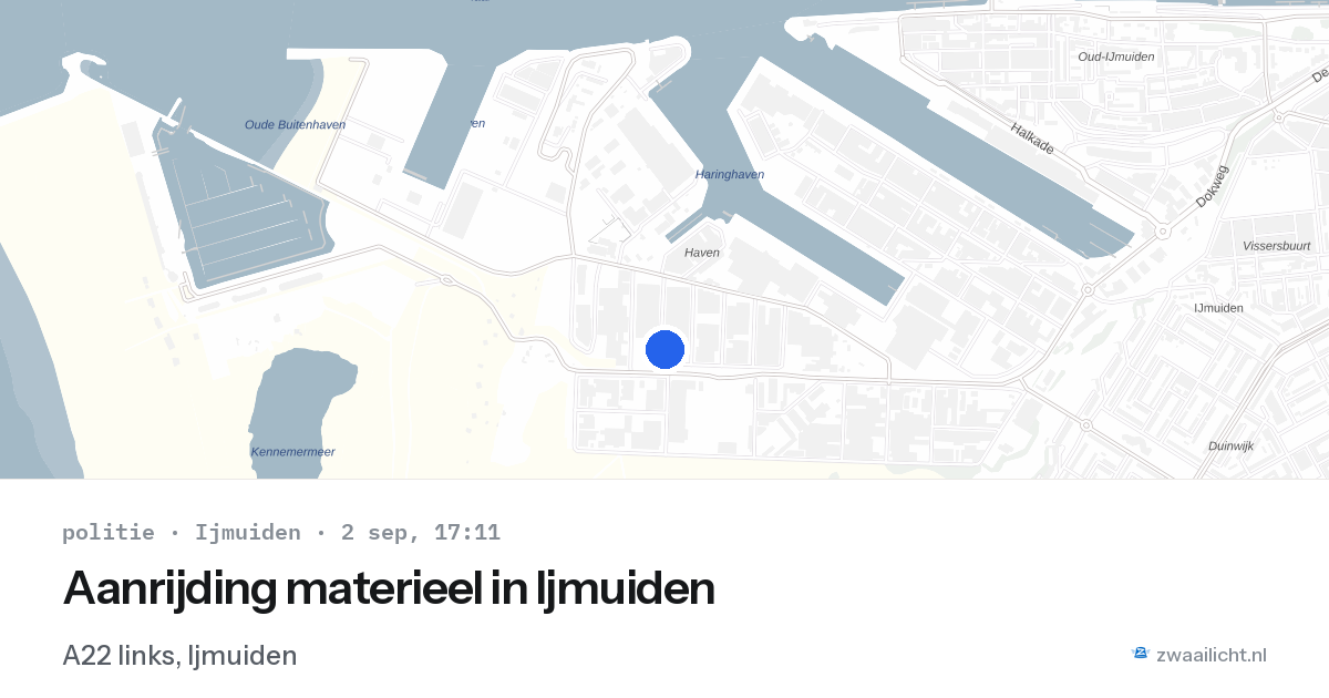 Aanrijding materieel in Ijmuiden — 2 sep 2026