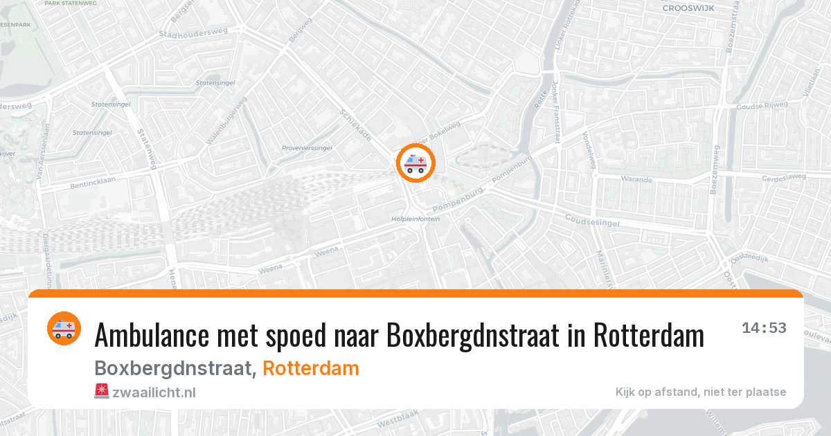 Ambulance met spoed naar Boxbergdnstraat in Rotterdam — 23 jun 2026