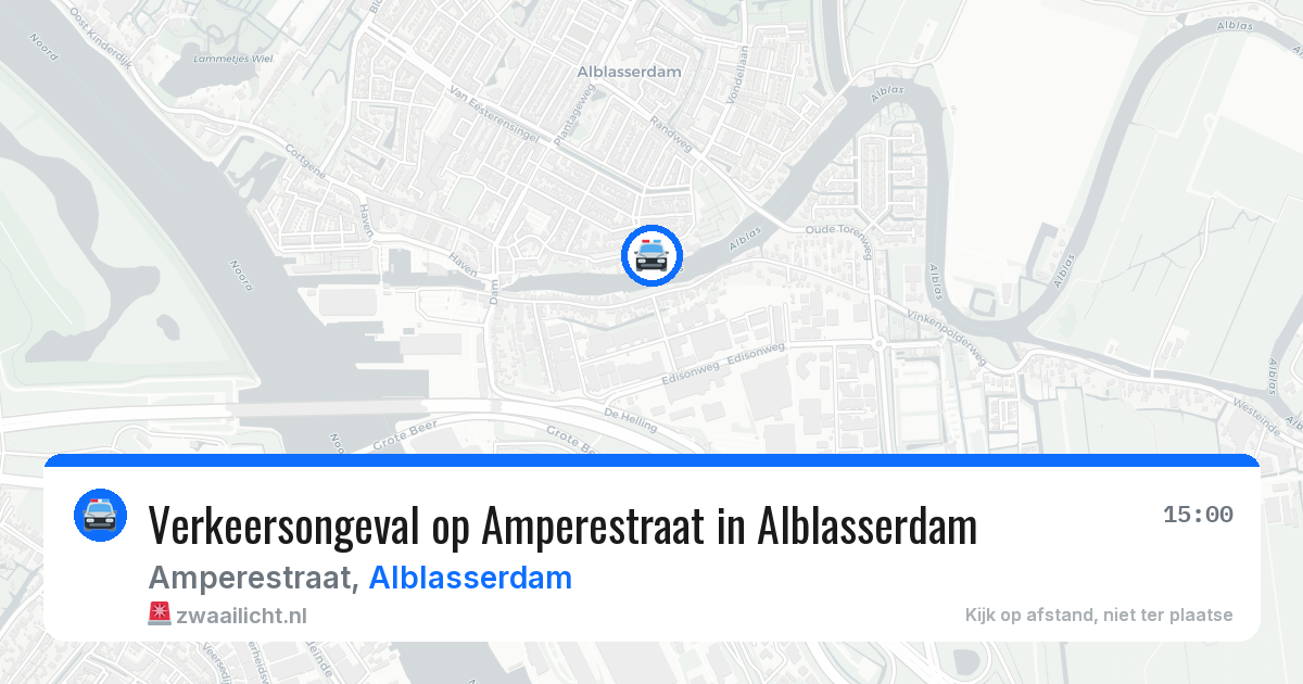 Verkeersongeval op Amperestraat in Alblasserdam — 30 jun 2026