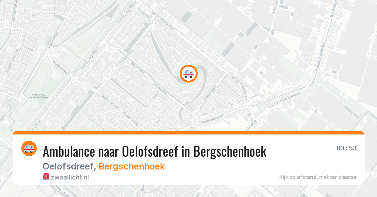 Ambulance naar Oelofsdreef in Bergschenhoek — 14 jun 2026