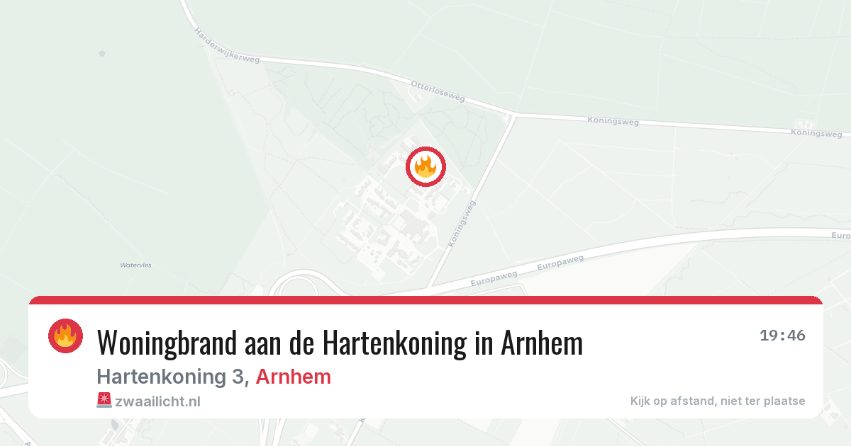 Woningbrand aan de Hartenkoning in Arnhem — 17 jun 2026