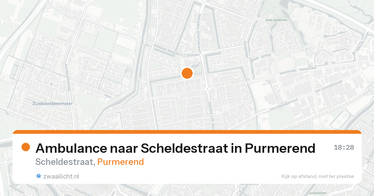 Ambulance naar Scheldestraat in Purmerend — 28 mei 2026