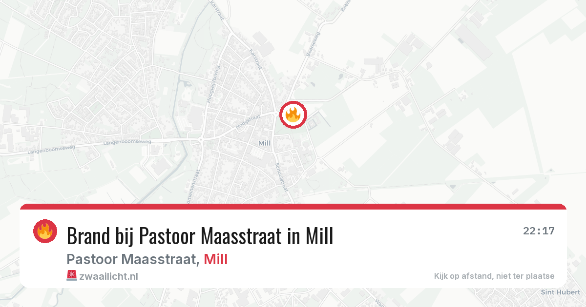 Brand bij Pastoor Maasstraat in Mill — 3 jun 2026