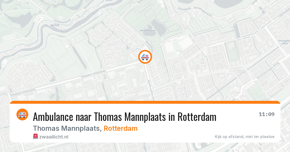 Ambulance naar Thomas Mannplaats in Rotterdam — 30 jan 2026