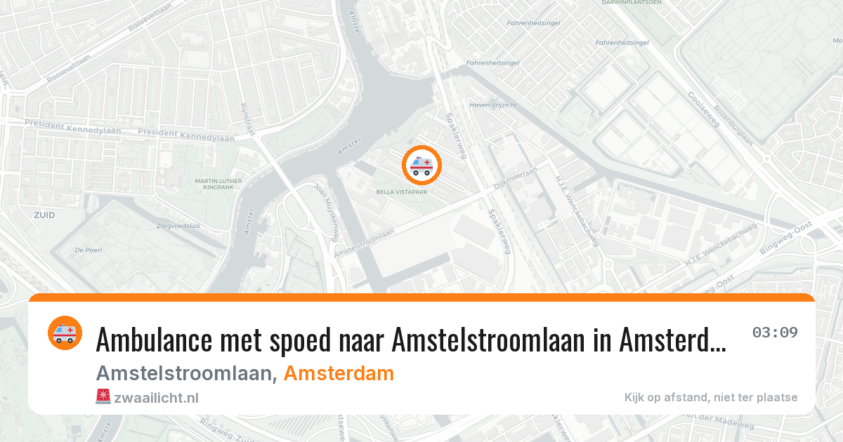 Ambulance met spoed naar Amstelstroomlaan in Amsterdam — 31 jul 2026