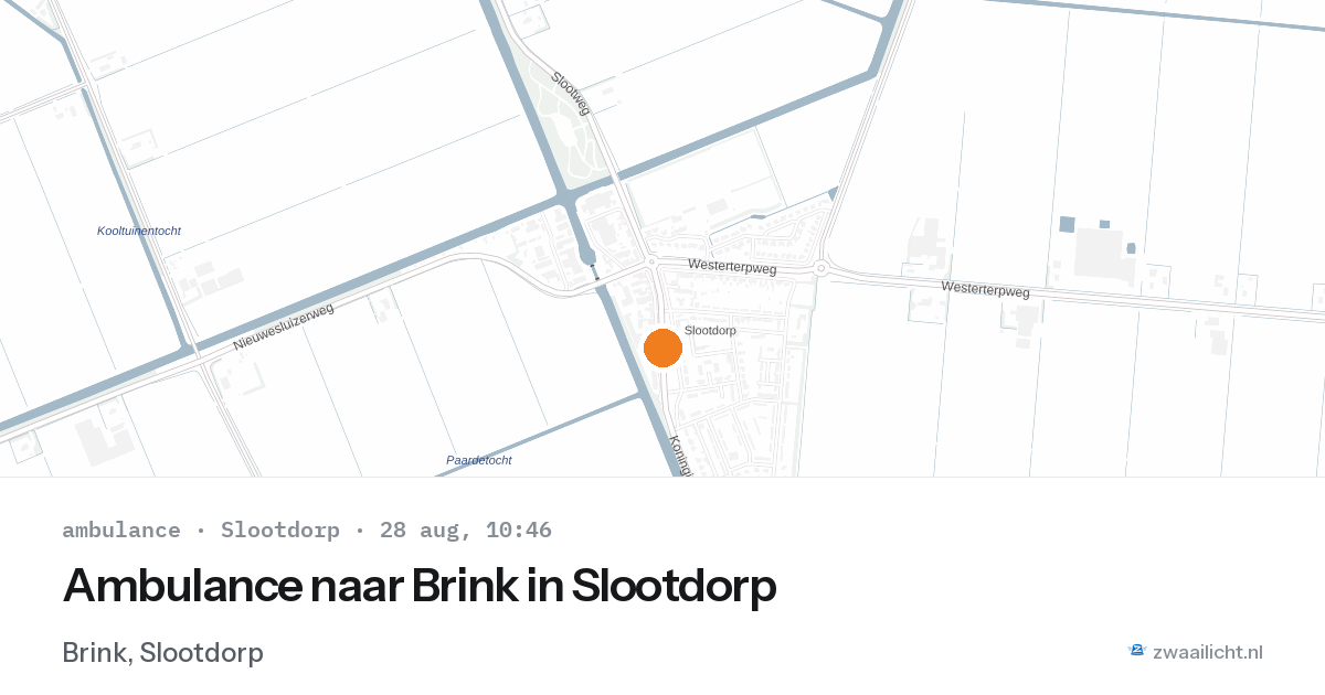 Ambulance naar Brink in Slootdorp — 28 aug 2026