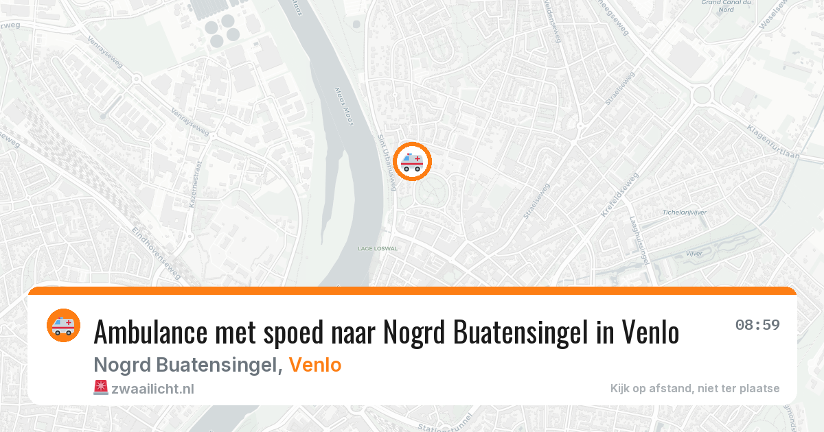 Ambulance met spoed naar Nogrd Buatensingel in Venlo — 7 jul 2026