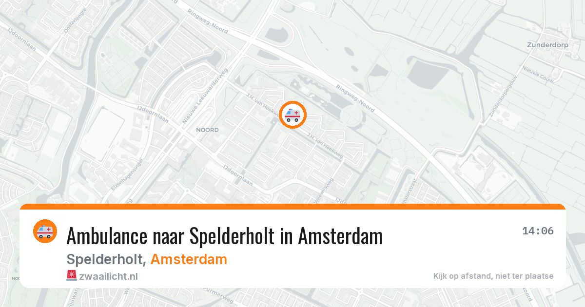 Ambulance naar Spelderholt in Amsterdam — 13 mei 2026