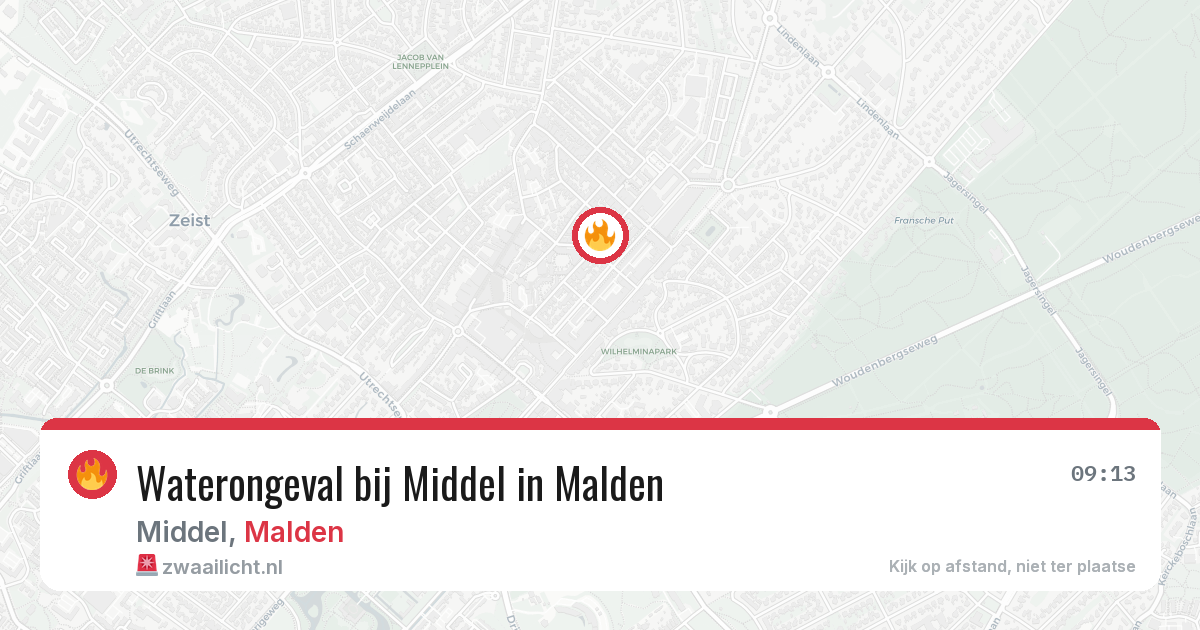 Waterongeval bij Middel in Malden — 29 jan 2026